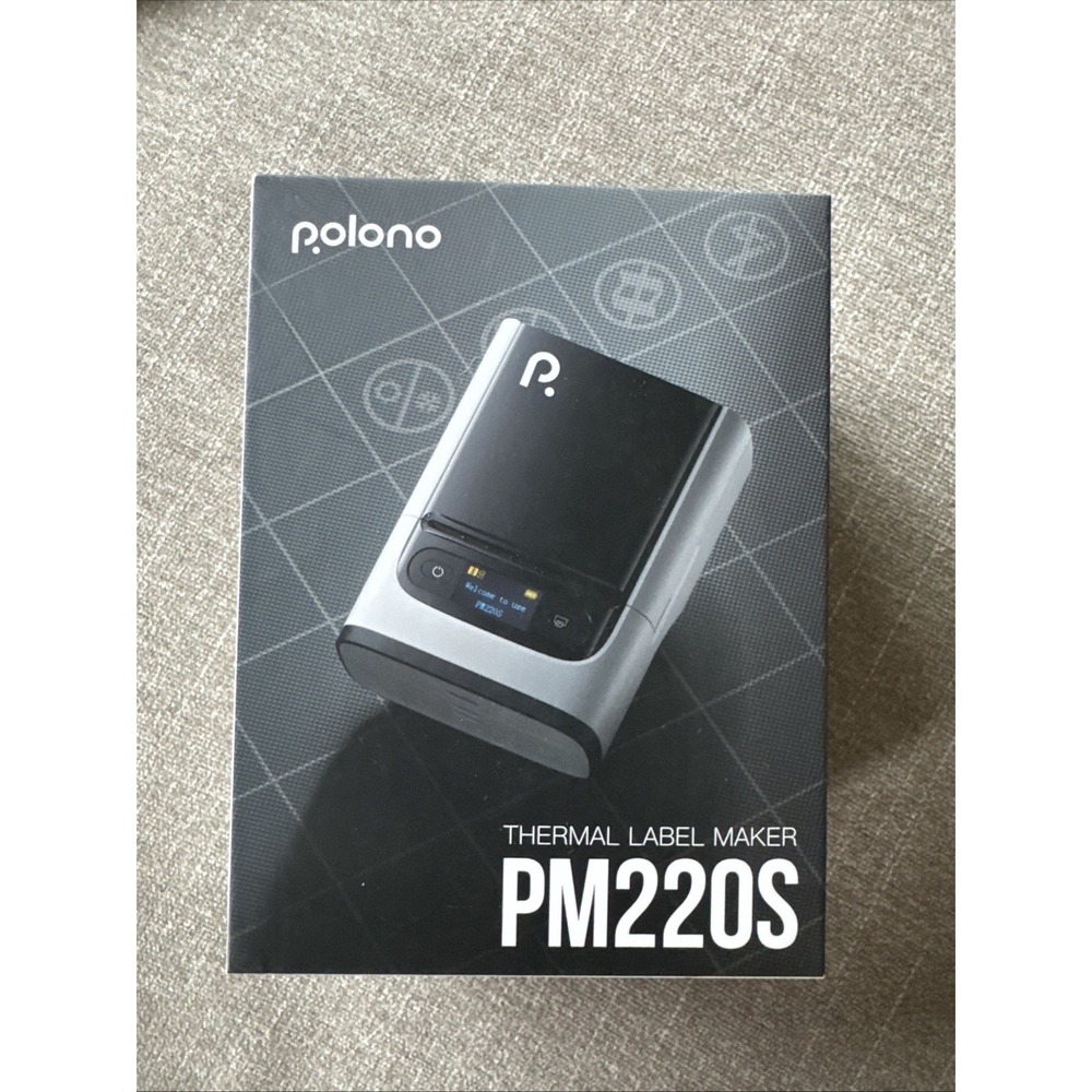 Polono Portable Thermal Label Maker 2" Bluetooth Model PM220S Open Box Unused